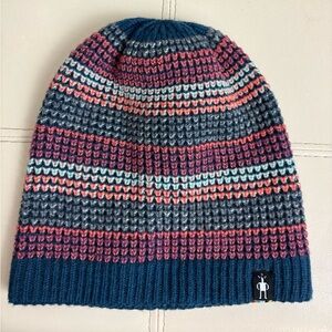 Smart Wool Striped Knit Beanie Adult Size Medium